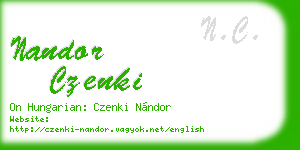 nandor czenki business card